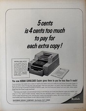 Máquina copiadora Kodak Cavalcade anúncio impresso de 1965 - Rochester, Nova York comprar usado Máquina copiadora Kodak Cavalcade anúncio impresso de 1965 - Rochester, Nova York comprar usado  Enviando para Brazil