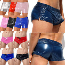 Shorts boxer masculino brilhante cuecas lado dividido elástico roupa íntima shorts praia calças comprar usado  Enviando para Brazil