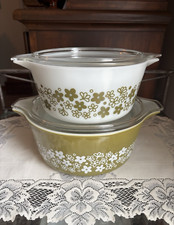 Vintage PYREX Spring Blossom, Conjunto de Caçarola 474 e 475 com Tampas Muito Bom Estado!! comprar usado  Enviando para Brazil