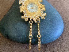 Lindenworld Relógio Cuco/Pingente/Broche Strass *Bateria Nova - FUNCIONA* comprar usado  Enviando para Brazil