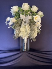 Weißer seiden blumen gebraucht kaufen  Wurmlingen