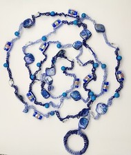 Lariat blu collana usato  Roma