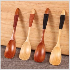 Mini cuchara de madera utensilio de cocina bambú herramienta sopa catering cucharadita segunda mano  Embacar hacia Mexico