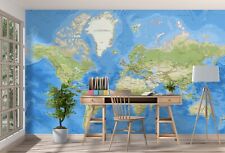 3D Blau Welt Karte Q4141 Tapete Wandgemälde Fototapete Selbstklebend Kay comprar usado  Enviando para Brazil