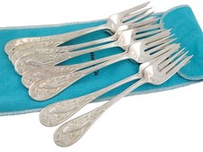 Garfo para salada Tiffany & Co. Audubon – Prata esterlina – Sem monograma – US$ 195 cada, usado comprar usado  Enviando para Brazil