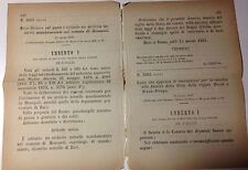 Regio decreto 1885 usato  Italia