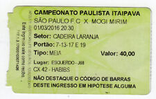 Ticket BRA FC Sao Paulo - Mogi Mirim 01.03.2016 comprar usado  Enviando para Brazil