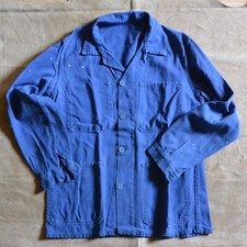 Camisa de trabalho vintage francesa usada no jardim utilitário - jaqueta azul comprar usado  Enviando para Brazil