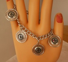 Usado, PULSEIRA CHARME INICIAL VINTAGE ACO PRATA ESTERLINA ~LETRA C ~ PULSEIRA RARA comprar usado  Enviando para Brazil
