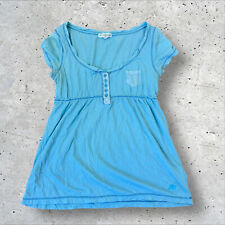 Camiseta feminina vintage Y2k Aeropostale bebê boneca L azul fofa Henley FLAW comprar usado  Enviando para Brazil