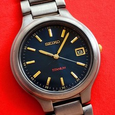 Seiko relógio de titânio azul marinho profundo mostrador data 7N42-8109 pulseira fecho faltando 43Z0 comprar usado Seiko relógio de titânio azul marinho profundo mostrador data 7N42-8109 pulseira fecho faltando 43Z0 comprar usado  Enviando para Brazil