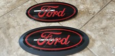 Emblemas dianteiros e traseiros Ford F150 2015-20 todos PRETO BRILHANTE E vermelho corrida Ford Script comprar usado  Enviando para Brazil