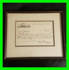 1891 steamships receipt for sale  North Myrtle Beach