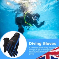 Usado, Luvas de mergulho subaquáticas de neoprene 1,5 mm para adultos (azul G) comprar usado  Enviando para Brazil