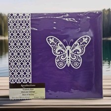20 Layout de Carregamento Superior 12"x12" Livro de Recortes Roxo "Borboleta" comprar usado  Enviando para Brazil