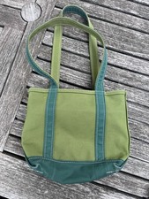 Vintage L.L. Mini barco e bolsa tote de lona Bean 12 polegadas floresta verde limão/escura comprar usado  Enviando para Brazil