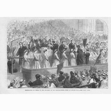 Distribuição de prêmios em Londres para alunos da União Escolar Esfarrapada - Impressão antiga 1865 comprar usado Distribuição de prêmios em Londres para alunos da União Escolar Esfarrapada - Impressão antiga 1865 comprar usado  Enviando para Brazil