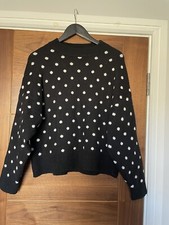 Black white knitted for sale  LEEDS