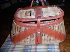 Vintage wicker leather for sale  Eagle River