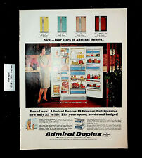 Usado, 1966 Admiral Duplex Geladeira Feminina Cozinha Estampa Vintage Anúncio 27326 comprar usado  Enviando para Brazil