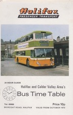 Halifax bus timetable for sale  WATFORD