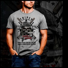 Usado, Sniper t-shirt militar Infantaria scout tactical Tier 1 Ops crossed rifle tee comprar usado  Enviando para Brazil