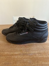 Tênis Reebok Feminino 7.5 Clássico Freestyle Spirit Preto Top Alto Sapatos Aeróbicos comprar usado  Enviando para Brazil