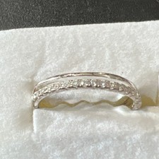 Anel de pulseira de prata pedras brilhantes tamanho 7,5 tamanho 7,5 assinado 925 abelha, usado comprar usado  Enviando para Brazil