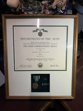Framed army commendation for sale  Cumming