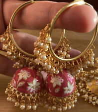 Meenakari hoop jhumka for sale  PRESTON