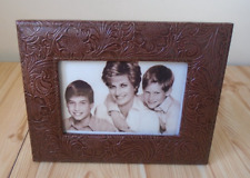 brown faux leather photo frame for sale  NORTHAMPTON