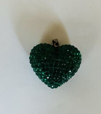 Green crystal heart for sale  LONDON
