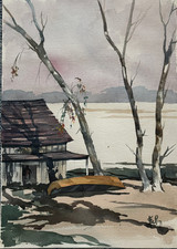 Exquisite signed watercolor for sale  Houston