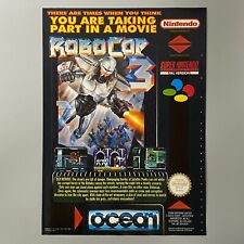 Robo Cop 3 Jeu Vidéo Super Nintendo SNES Ocean 1992 Vintage Rétro Publicité comprar usado  Enviando para Brazil