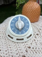 Relógio temporizador vintage Mark Time azul branco cozinha forno, usado comprar usado  Enviando para Brazil