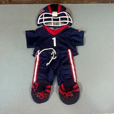 Uniforme de fútbol Build A Bear Clothing rojo blanco y azul con zapatos y casco segunda mano  Embacar hacia Mexico