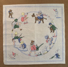Guardanapo infantil de papel crepe vintage década de 1940 - crianças brincando e animais + 1 comprar usado  Enviando para Brazil