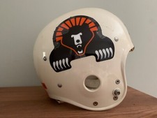 CAPACETE DE FUTEBOL AMERICANO DÉCADA DE 1970 NOKONA N9 72 SUSPENSÃO CONCHA BRANCA 7 3/4, usado comprar usado  Enviando para Brazil