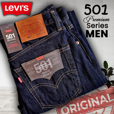 Jeans masculino Levi's 501 original ajuste regular perna reta azul escuro comprar usado  Enviando para Brazil