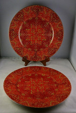 Usado, Dois 222 Fifth (PTS) Eva Opulentos Pratos de Jantar Vermelho - Pequeno comprar usado  Enviando para Brazil