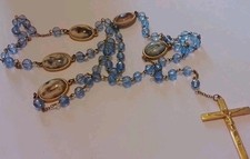 Blue glass rosary for sale  NEWPORT