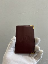 Porta-Cartão de Couro Must de Cartier Estojo Carteira Bifold Bordeaux Tríplice comprar usado  Enviando para Brazil