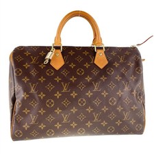 Usado, Bolsa de mão Louis Vuitton monograma Speedy 35 couro tecido marrom 3384 comprar usado  Enviando para Brazil
