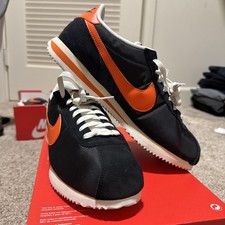 Tênis Nike Cortez masculino 11.5 TXT preto segurança vela laranja comprar usado Tênis Nike Cortez masculino 11.5 TXT preto segurança vela laranja comprar usado  Enviando para Brazil