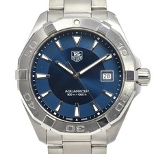 Relógio masculino TAG HEUER Aqua Racer 300m WAY1112 data mostrador azul quartzo O#142760 comprar usado  Enviando para Brazil