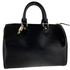 Bolsa de mão Louis Vuitton Epi Speedy 25 couro camurça preta 3441 comprar usado  Enviando para Brazil