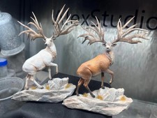 Alex Studio Eucladoceros Model Zwierzę Malowane Jelenie Kolekcja Scena Dekoracja Prezent na sprzedaż  Wysyłka do Poland