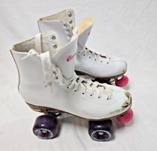 Patines Chicago Cuádruples Blancos Cuero Damas Mujeres Talla 9-Ruedas de Agarre Seguro segunda mano  Embacar hacia Argentina