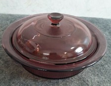 Caçarola redonda Corning Vision V-31-B vidro cranberry 1 qt e tampa pirex V-1.5-C comprar usado  Enviando para Brazil