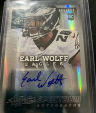 2013 Panini Absolute Football Earl Wolff cartão de novato automático prata/499 Eagles comprar usado 2013 Panini Absolute Football Earl Wolff cartão de novato automático prata/499 Eagles comprar usado  Enviando para Brazil